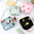 Customized Sanitary Napkin Period Storage Bag Cheap Stock Toiletry Cosmetic Bag Tampons Zipper Organizer