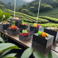 Gaojian Square Food Dessert Display Rack Black White Buffet Acrylic Cake Stand Riser Cube for Wedding Hotel Decorations MegaBDM