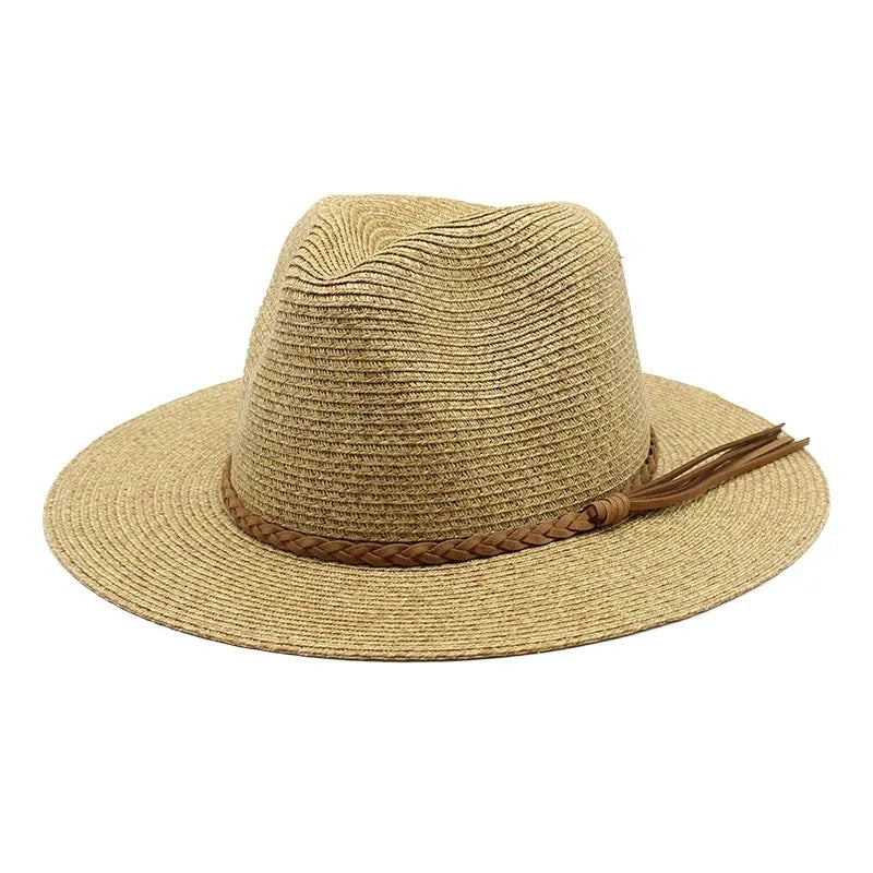 Wholesale 2023 New Trendy Printed Color Foldable Paper Fedora Panama Hats Men Ladies Summer Hats Straw Hats for Women Sun Shade