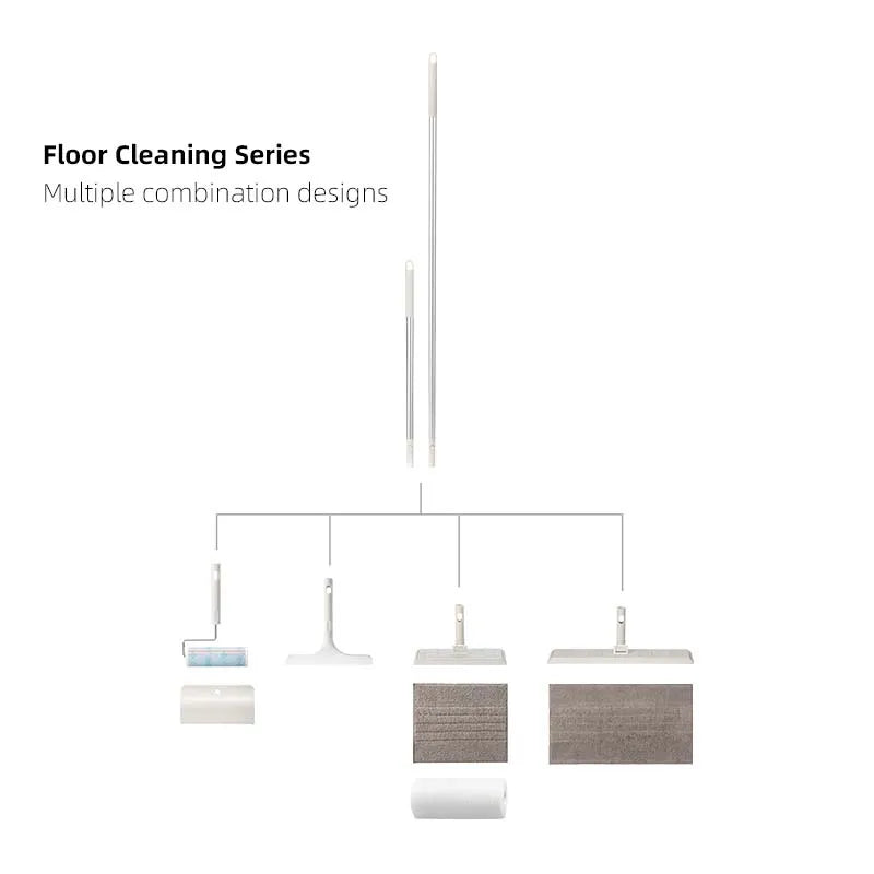 SHIMOYAMA 2022 Telescopic Handle Flat Microfiber Floor Mop New Design Dry and Dust Cleaning for Home Wood Floors