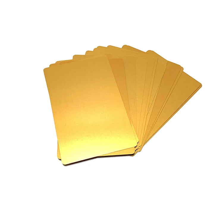 Custom 45mm Gold Plated Aluminum Business Card Resin Laser Engraved Casting Blank Souvenir Advertising Die Struck