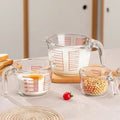 Microwave High Borosilicate Household Glass Measuring Cup Large Capacity Baking Thickened Glass Scale Cups Glass Mixing Bowl