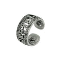 Top Quality Tibetan Buddhism Hollow Out Lucky Six Words Mantra Ring Protect Ring for Women & Men