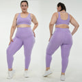 Two Piece XXL Spandex Polyester Gym Clothes XL Yoga Suit Sport Wear Big Size Women Breathable Plus Size Yoga Sets