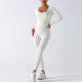 Women's Gym Fitness Bodysuit Elastic Waist One Piece Sports Workout Playsuits Yoga Jumpsuit With Print Nylon/Spandex Set
