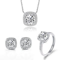 18k Gold Plated Jewelry Sets 925 Sterling Silver Jewelry Set Moissanite Women Wedding Jewelry Set Bridal