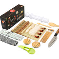 High-quality Ease of Use Japanese Bento Sushi Making Tool Set 24 Pcs Family DIY Sushi Bazooka Roll