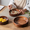 Walnut Acacia Wood Salad & Fruit Vegetable Storage Bowl