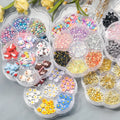 Wholesale Kawaii Nail Art Jewelry Bow Aurora Bear Butterfly Pearl Mixed Set with Box Nail Decoration