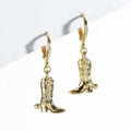 Dangle Hoop Earrings for Women Girls Western West Cowgirl Texas Boots Spur Drop Earring Jewelry Gift