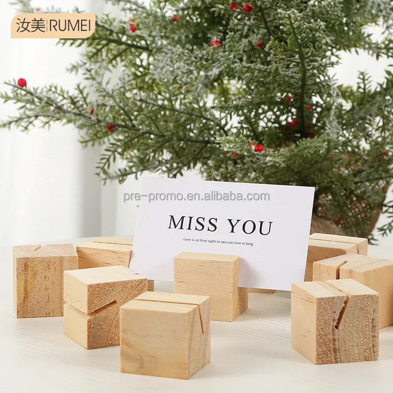 Wholesale Custom Personalized Wedding Favors Desk DIY Wood Name Card Holder