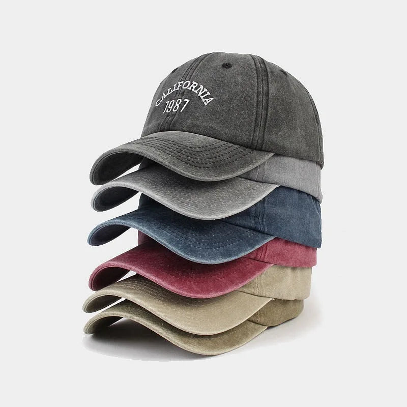 Vintage Washed Embroidered Baseball Hat for Men Sporty Street Style for Spring Summer Customizable Shade Manufactured by Women