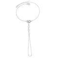 Original Design Fine Jewelry 925 Silver Heart Charm Chain Bracelet for Women Birthday Gifts Silver Bracelet for Wedding Jewelry