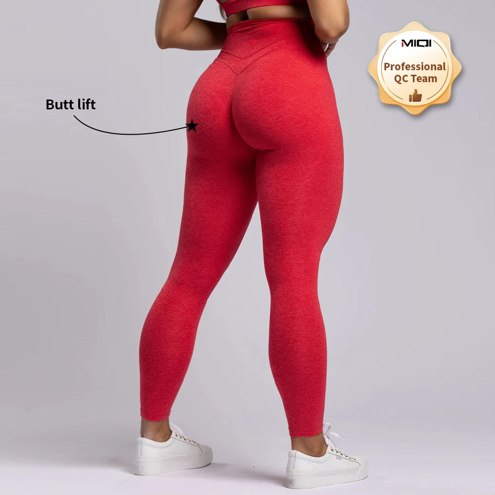 Custom High Waist Stretch Elastic Waist Scrunch Butt Lift V Back Leggings XL Women's Gym Yoga Pants