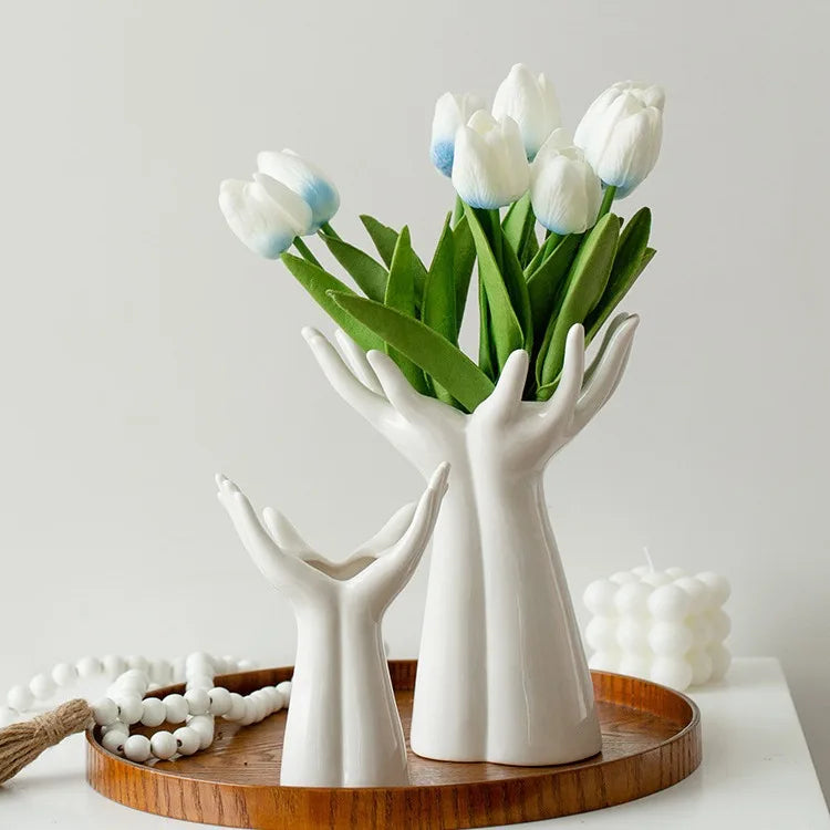 INS Style Ceramic Vase Creative and Simple Flower Vase High Aesthetic Home Decoration for Modern and Antique Model Room MegaBDM