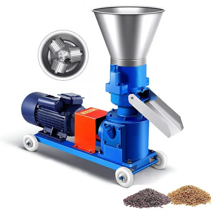 Electric Animal Feed Processing Machines Making Pelletizer Granulation Chicken Cattle Small Granulator Feed Pellet Machine