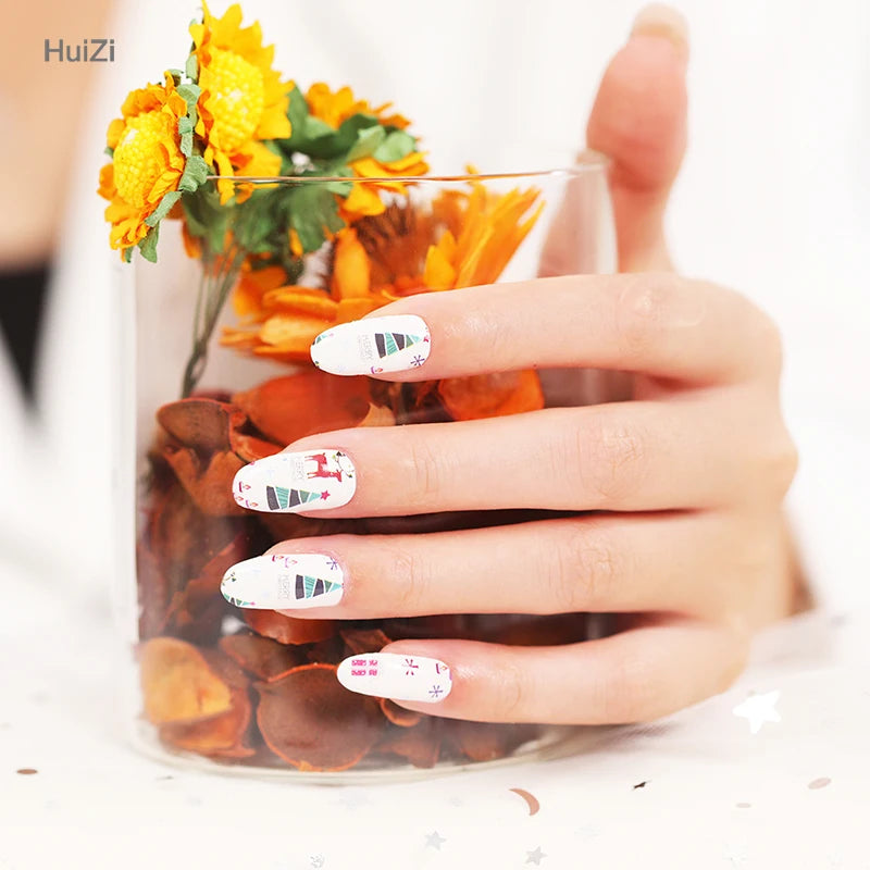 Christmas Series Competitive Price Nail Polish Wraps Strips Nails Stickers Gel Nail