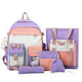 ODM/OBM New Fashion School Book Bag for 5 Piece Student School Bag Set Cute College Backpack Set for Teenagers