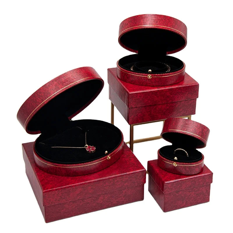 Yadao Ready to Ship Vintage Jewelry Packaging Box Set with a Paper Box Packaging Outside