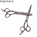 Left-Hand Professional Hairdressing Scissors 5.5'' 6" Japan Steel Cutting Shears Thinning Shears Hair Scissors Black A8002