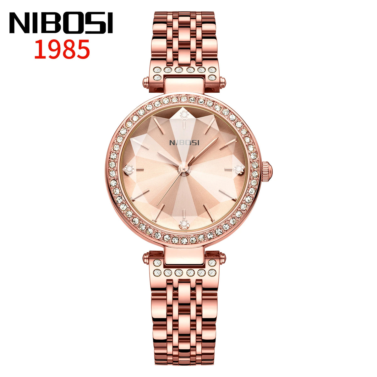NIBOSI 2622 Designer Quartz Women's Watch Shiny Moissanite Montre Clock Wholesale Ladies Watch MegaBDM