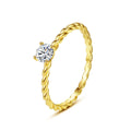 Hot Selling New Design 925 Sterling Silver Twist Knot Cubic Zirconia Ring for Women Jewelry