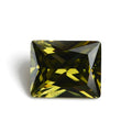 Ready to Ship 200 Pcs Emerald Cut Peridot Rectangle Shape CZ Stones for Cubic Zirconia Jewelry