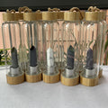 Natural Healing Water Bottles With Crystal Point Crystal Tower Glass Water Bottles