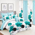 Verified Supplier's New Design 3D Printed Flower Bedsheet Set Grommet Rideau Et Drap De Maison Woven Technique Curtain Bedding