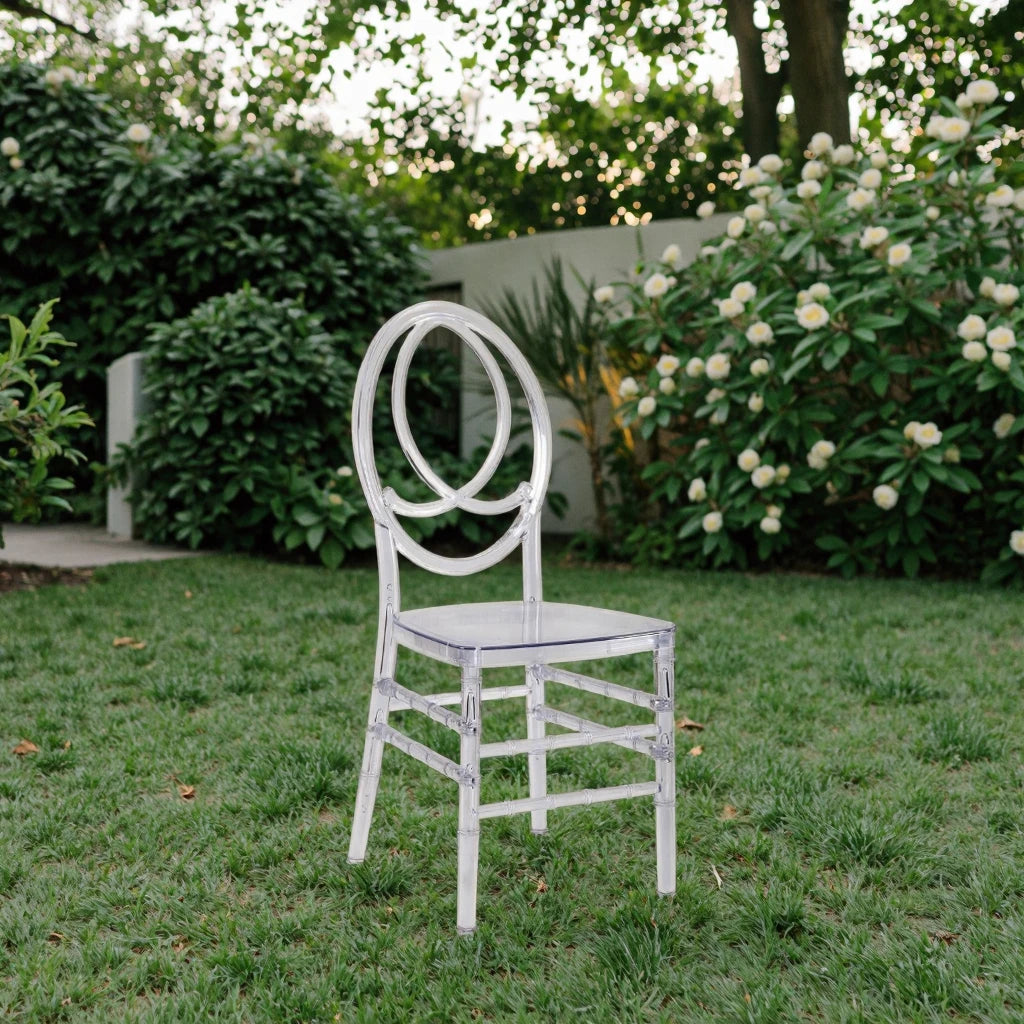 Transparent Resin Plastic Chiavari Chair for Outdoor Entry Use Stackable Durable for Weddings Dining Hotels Living Rooms