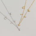 2024 Fashion 925 Sterling Silver Hot Selling Beautiful  Long Star Cz Diamond Necklace for Women Jewelry