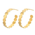 Fashion Fine Jewelry Earring 18k Gold Plated Link Hoop Earrings for Wedding Gift