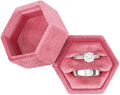 Hot Selling Luxury Wedding Ring Box Rose Red Color Velvet Jewelry Travel for Ring Storage Box case