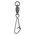 TAKEDO 100PCS/BAG NEW Heavy Duty 0# - 10# Stainless Steel Ball Bearing Swivel With Single Solid Ring With Coastlock Snap