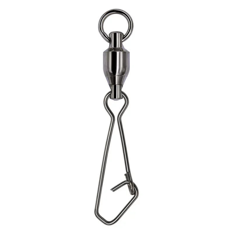 TAKEDO 100PCS/BAG NEW Heavy Duty 0# - 10# Stainless Steel Ball Bearing Swivel With Single Solid Ring With Coastlock Snap