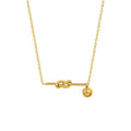 Personalized Titanium Steel 18K Gold PVD Steel Ball Knotted Pendant Necklace for Women Waterproof Tarnish Free