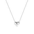 Sterling Silver Acacia Bean Heart Shape Pendant Necklace Rhodium Plated Romantic Jewelry for Her Promise Gift