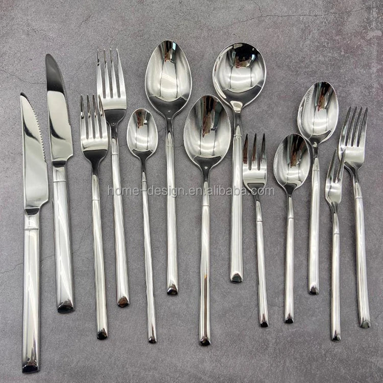 Factory Direct Stainless Steel Cutlery Set Classic Silverware Spoon and Fork for Kitchen Use Business Gifts