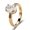 Fine Jewelry Rose Gold Jewelry 14K Oval Engagement Rings Gold Plated 925 Sterling Silver Oval Cut Moissanite Jewelry Accessories