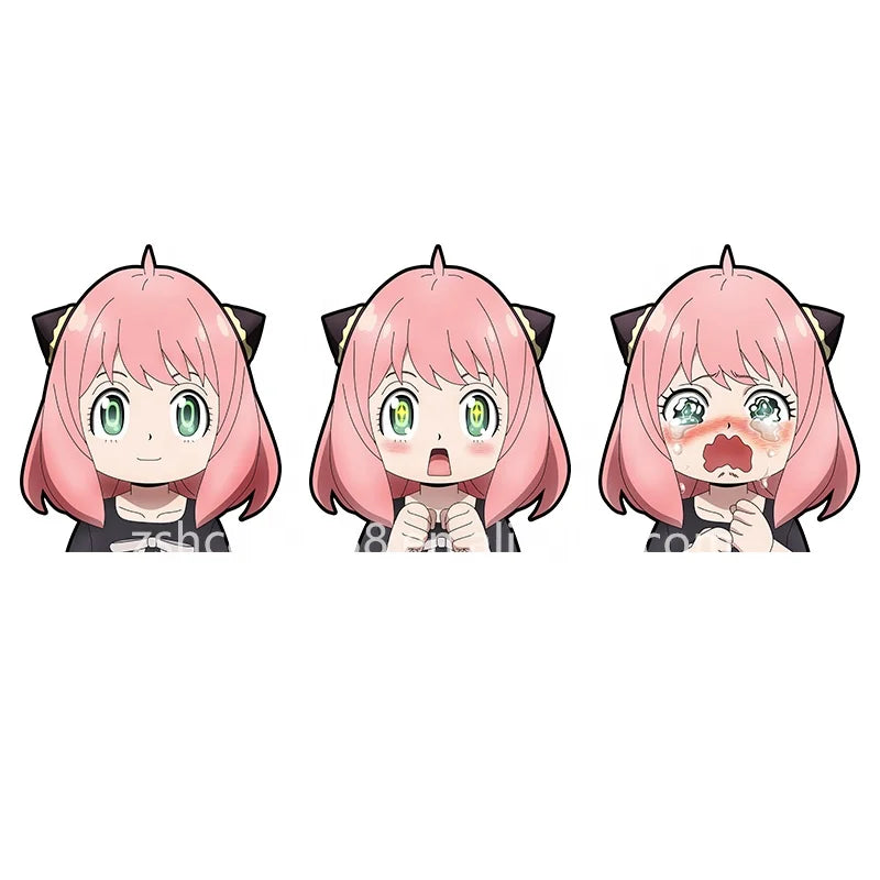 Newest Design Anime Spyxfamily Car Stickers Manga Cute Boy Laptop Stickers Car Decal Automotive Computer Skateboard Wall Decor