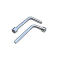 6-19mm Galvanized Carbon Steel L Type Angled Single Ended Hex Socket Wrench