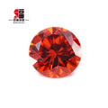 Baifu 5A Dark Orange CZ Round Brilliant Cut 1.0-3.0mm Cubic Zirconia Wholesale Loose Stones for Jewelry