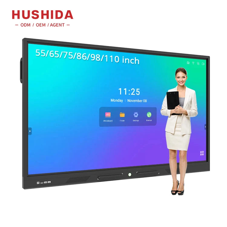 86 100 Inch Big Size Smart Board Educational Floor Standing Digital Interactive Whiteboard for Conference