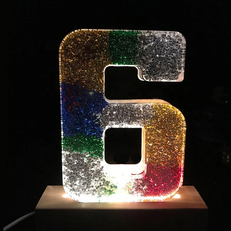 Home Decoration Plus Size DIY Silicone Cake Mold Weeds Diy Letter Silicon Alphabet Molds for Resin Art