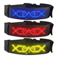 2025 Free Size Adjustable LED Display Pet Collars Luminous Wireless LED Panel Harnesses with Flexible Display