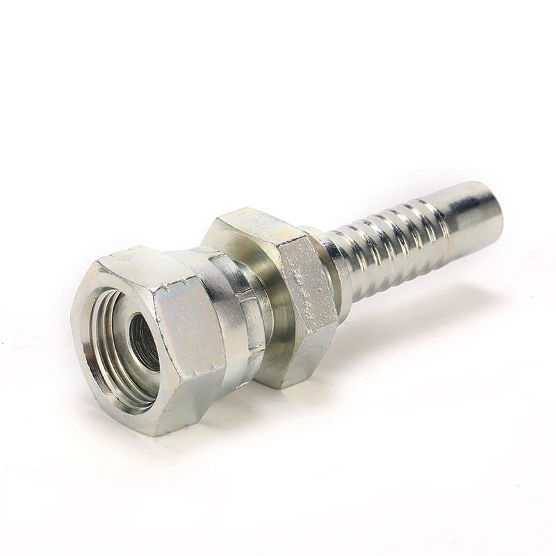 24211D Carbon Steel ORFS Female Threaded High Pressure Zinc Plated Smooth Surface Double Hexagon Straight Hydraulic Pipe Fitting