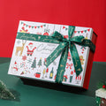 Large Size Collapsible Red Christmas Cardboard Gift Box for Kids Toys Matt Lamination Foldable Boxes for Socks Storage
