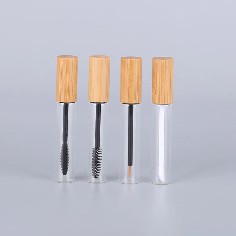 Lipstick Glass Tube 10ml Lipstick Tube with Wand Bamboo Lipstick Tube Vendor