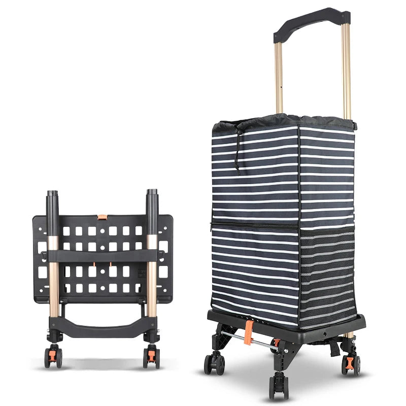 BAOYU 300D Shopping Bag Trolley Foldable Trolley Bag Plastic Supermarket Shopping Cart
