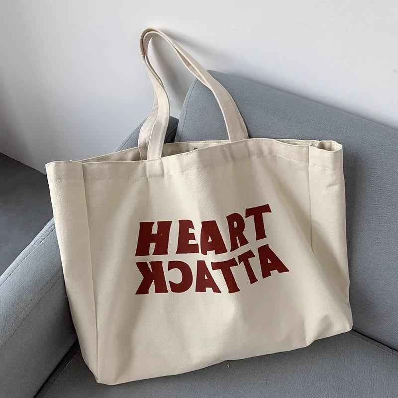 Custom Zipper Shopping Bags Canvas With Printing Logo Canvas Tote Bag With Pocket and Zipper Cotton Tote Bag